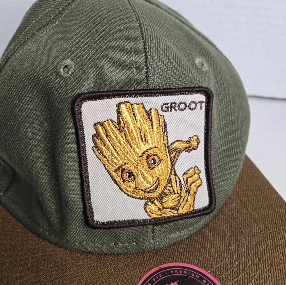 Groot Marvel Guardians Of The Galaxy Premium Snapback Lids Exclusive Patch Hat - Picture 3 of 10